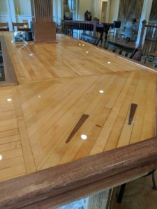 Using Reclaimed Bowling Alley Lanes J Hoffman Lumber Company